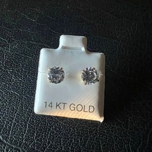 14k gold diamond earrings
